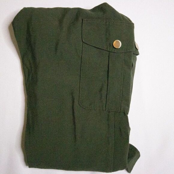 NWT loft FLUID PULL ON CARGO PANTS Vibrant olive - Picture 10 of 10